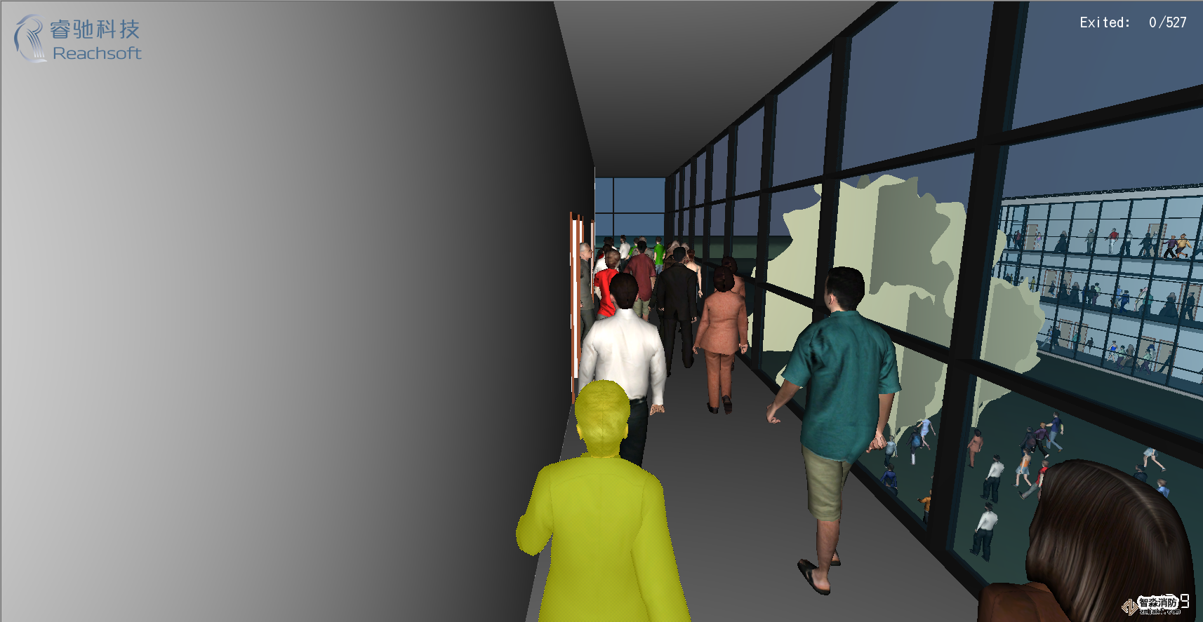 福州消防安全評(píng)估福州人員疏散能力模擬分析軟件Pathfinder10