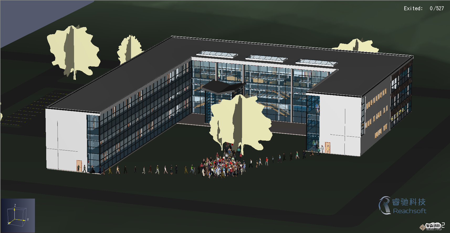 福州消防安全評(píng)估福州人員疏散能力模擬分析軟件Pathfinder9